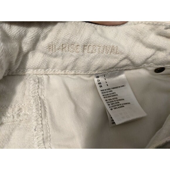 AMERICAN EAGLE Denim Jean Shorts  Womens 4  Hi-Rise Festival  Stars & Stripes - Picture 6 of 12